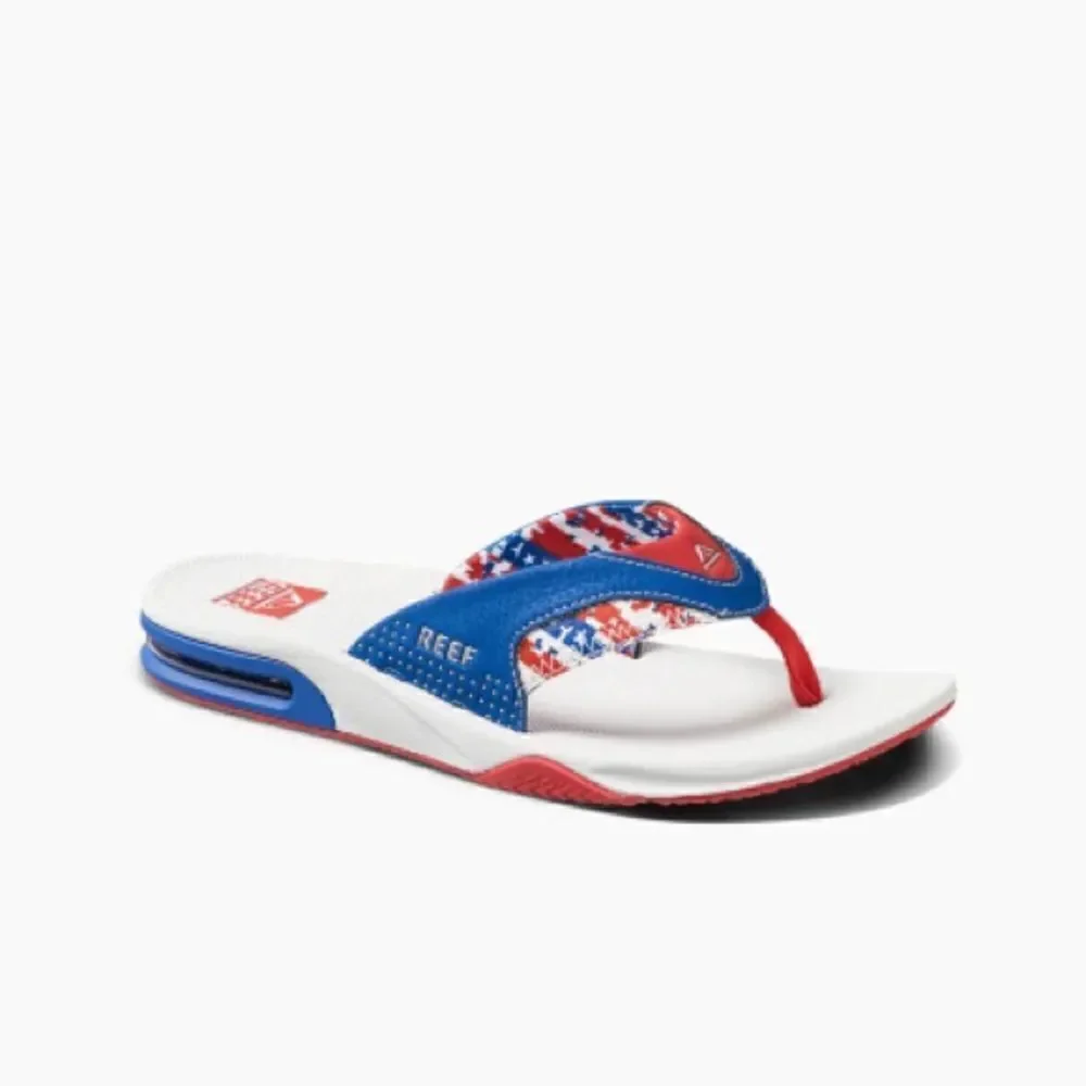 Reef Men's Fanning - Patriotic Red/White/Blue 10 NWT IN PACKAGE